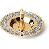 kate spade new york Sitting Pretty Silver Glitter Ring Dish | enamelware and stainless steel | 4 inch diameter | glitter jewelry tray, trinket dish, gift for women