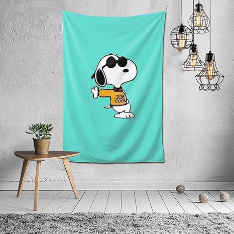 Amazon Co Jp スヌーピー Snoopy タペストリー 壁掛け ポスター 背景布 壁飾り 家 リビングルーム ベッドルーム 部屋 おしゃれ 100 150cm ホーム キッチン