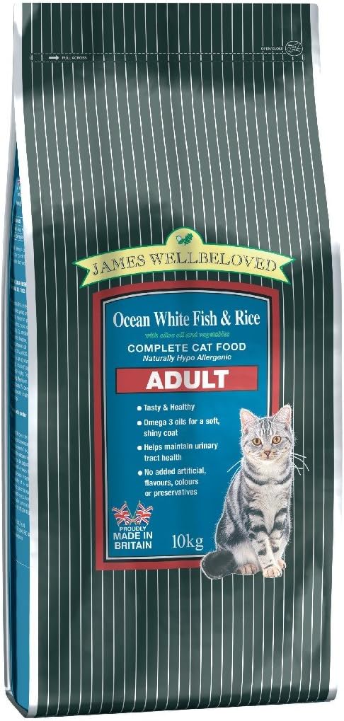 James Wellbeloved Complete Dry Adult Cat Food Fish and Rice, 10 kg