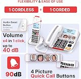 Xtra 3355 DECT Corded Phone with Large Keys Handset view 2
