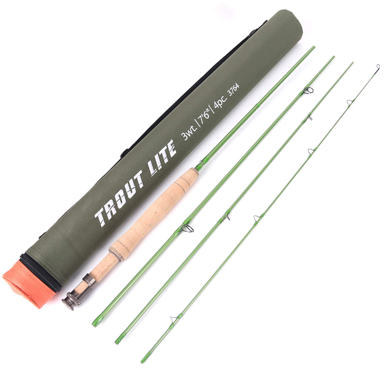 MAXIMUMCATCH Trout Lite Fly Fishing Rod IM12 Graphite 4-piece-designed for the trout angler-Moderate Action,Light Presentation with Cordura Tube(Size: 3/4/5wt) (9' 5wt-4pcs)