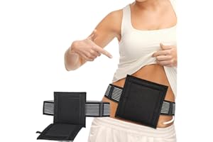 WOUNDWARRIOR [2 Pack] Feeding Tube Belt, PEG Tube Holder G-Tube Abdominal Belt Breathable Black with Slit for G Tube J Tube PEG Tube Supplies, No More Taping The Tube