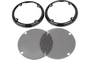 YDLMT Black Rear Tour-Pak Speaker Trim w/Mesh Speaker Grills for Harley Touring Street Glide Road Glide Electra Glide Ultra Classic CVO Ultra Limited 1996-2013