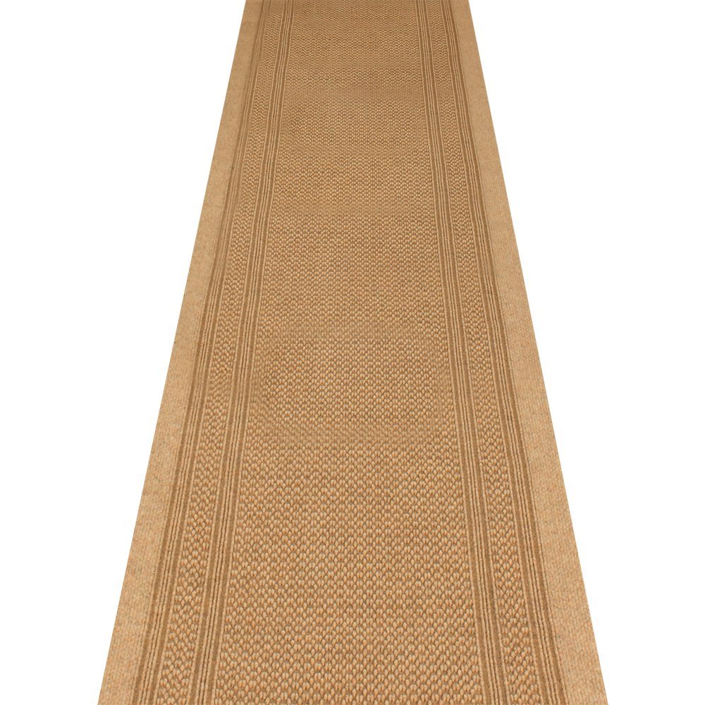 MADE TO MEASURE CARPET RUNNER Aztec Beige Long Hall & Stair Carpet
