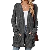 Lightweight Cardigans for Women Fashion Casual Oversized Long Sleeve Cardigan Sweater Loose Dressy Fall Holiday Tops