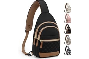 Capolo Sling Bag for Women Men Waterproof Crossbody Bags for Women Trendy Casual Fanny Pack with Convertible Shoulder Strap Chest Bag for Travel Hiking(Black, Medium)