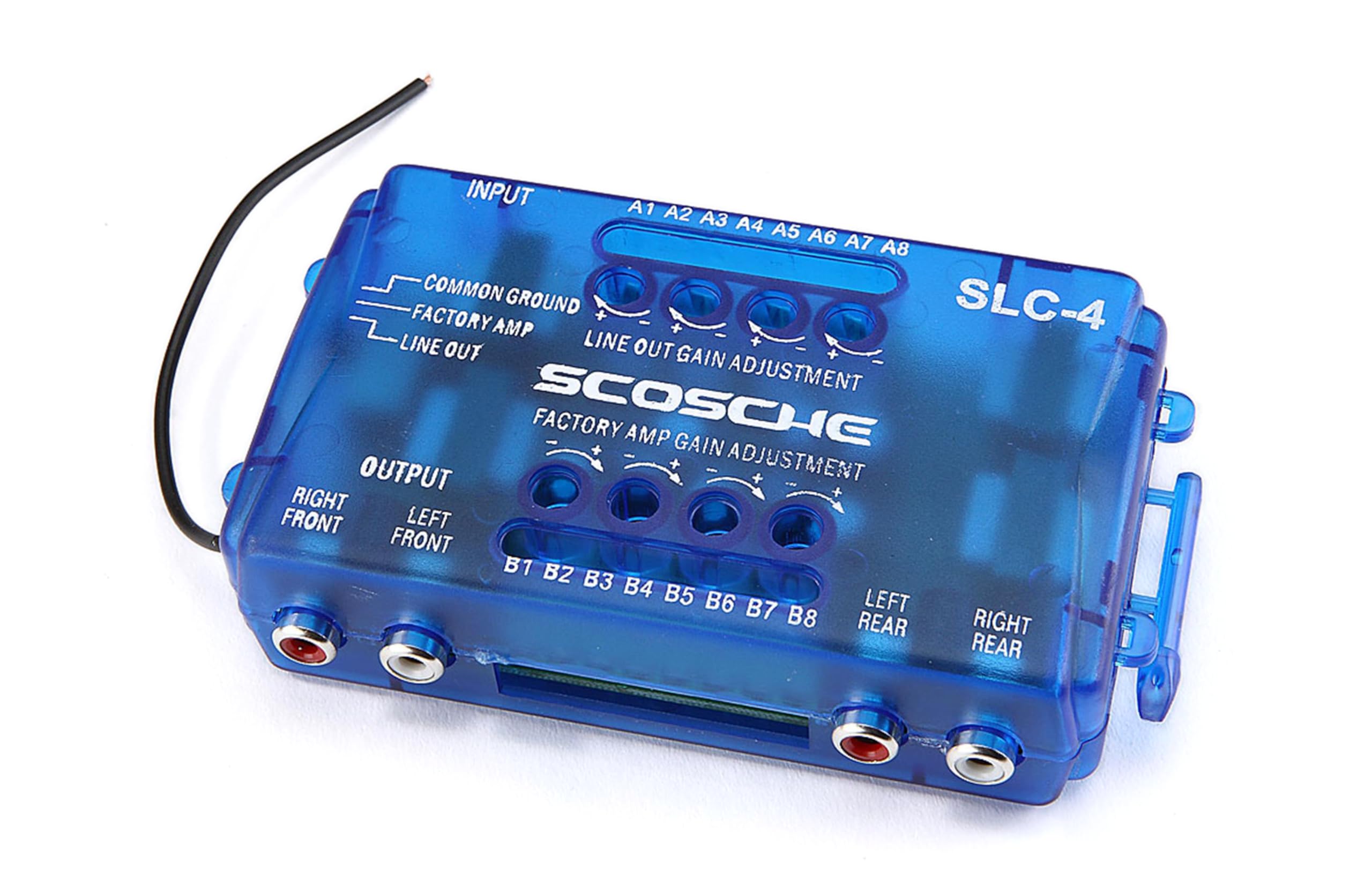 Photo 1 of Scosche SLC4 Line Output Converter/OEM Premium Amplifier Adapter - 4CH LOC High/Low RCA Converter Car Audio - Add New Amp or Retain Factory Amp - Line Level Converter for Car Stereo - Quality Sound