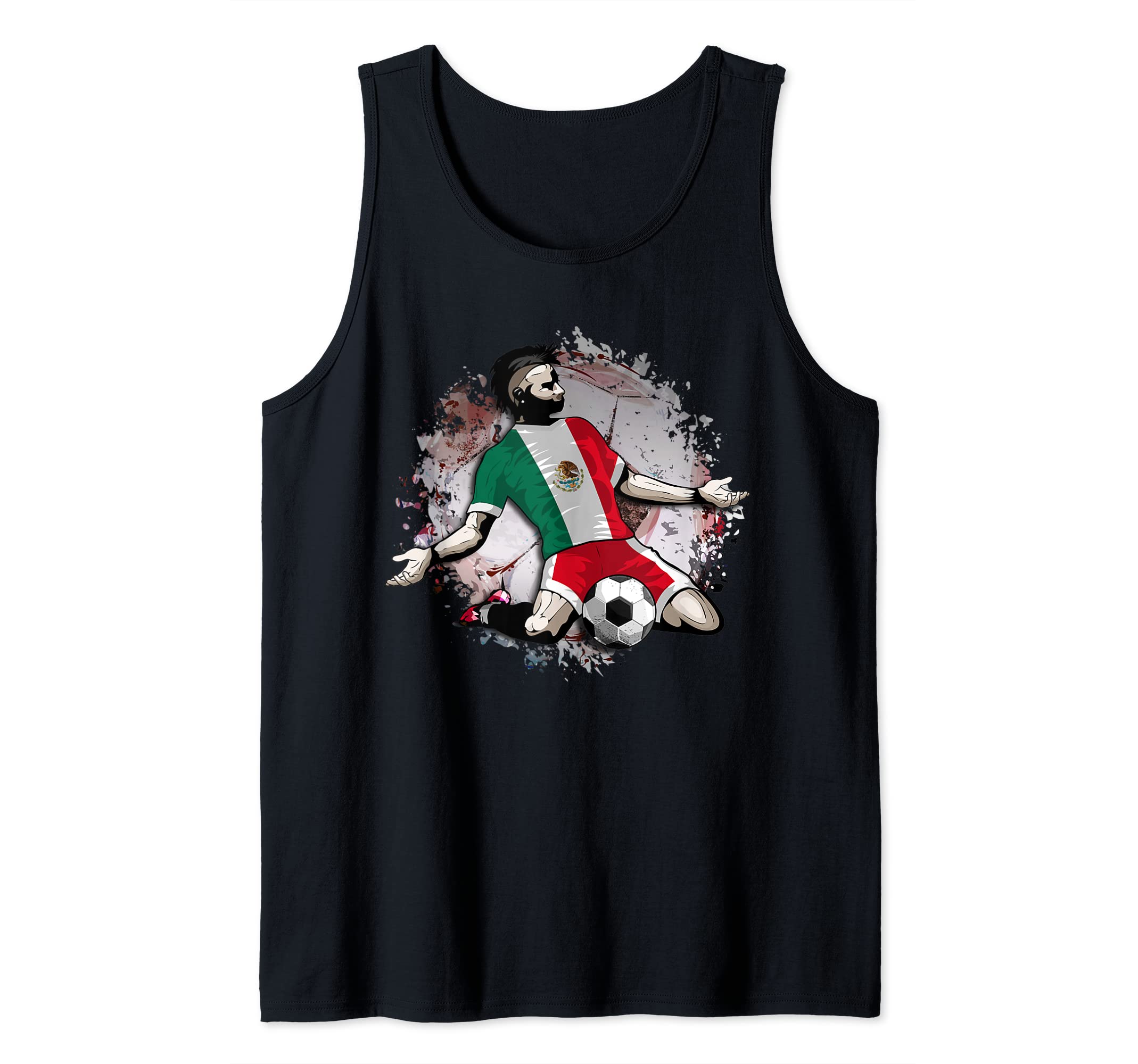 Mexico Soccer Mexican National Flag Football Lovers Design Tank Top