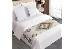 ZFRXIGN Southwestern Bed Runner King Boho Western Bed Scarf Bedding Set Aztec Bed Throw Blanket Rug for Foot of Bed Decoration for Home Hotel Native American Tribal