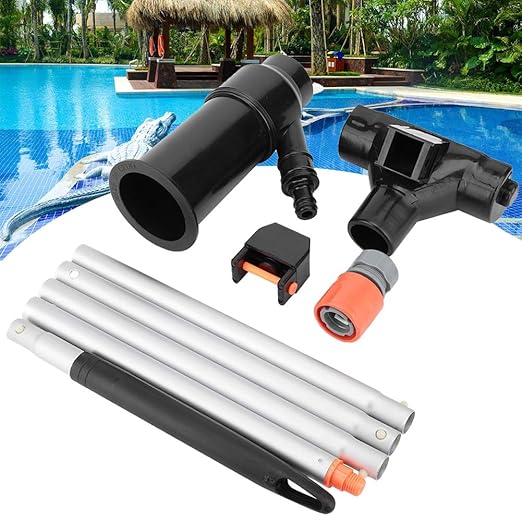 PoeHXtyy Pool Spa Jacuzzi Pond Mini Jet Vac Vacuum Cleaner 5 Pole