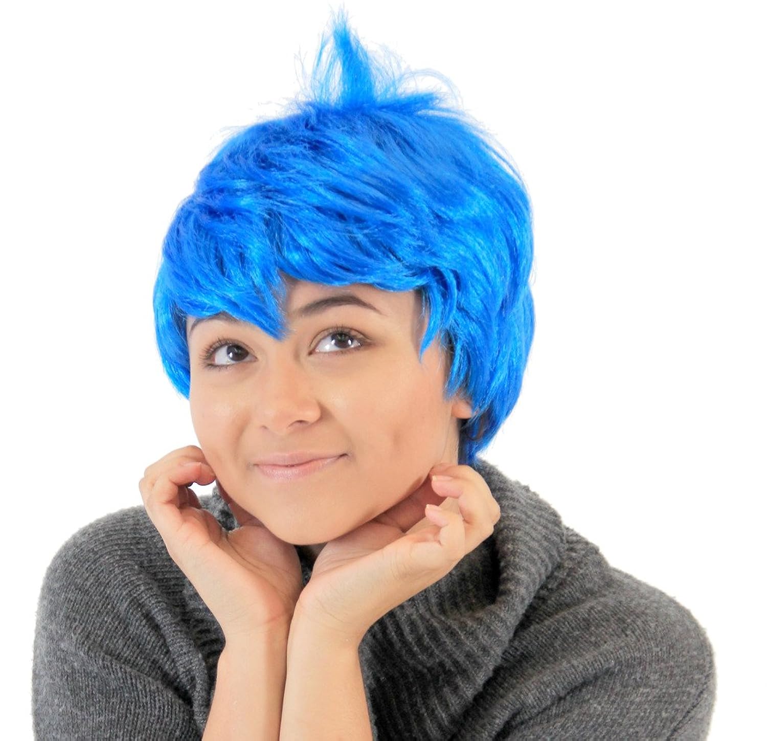 Amazoncom Inside Out Disney Joy Blue Costume Wig Clothing