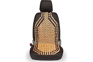 VaygWay Wood Beaded Comfort Seat Cushion – Wooden Beaded Comfort Car Seat Cover –Double Strung Car Massaging Cool Cover Car Chair w/High Ventilation – for Truck or Office Chair