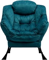 HollyHOME Armchair Comfy Chair Blue Green Steel Frame 500Lbs Living Room view 6