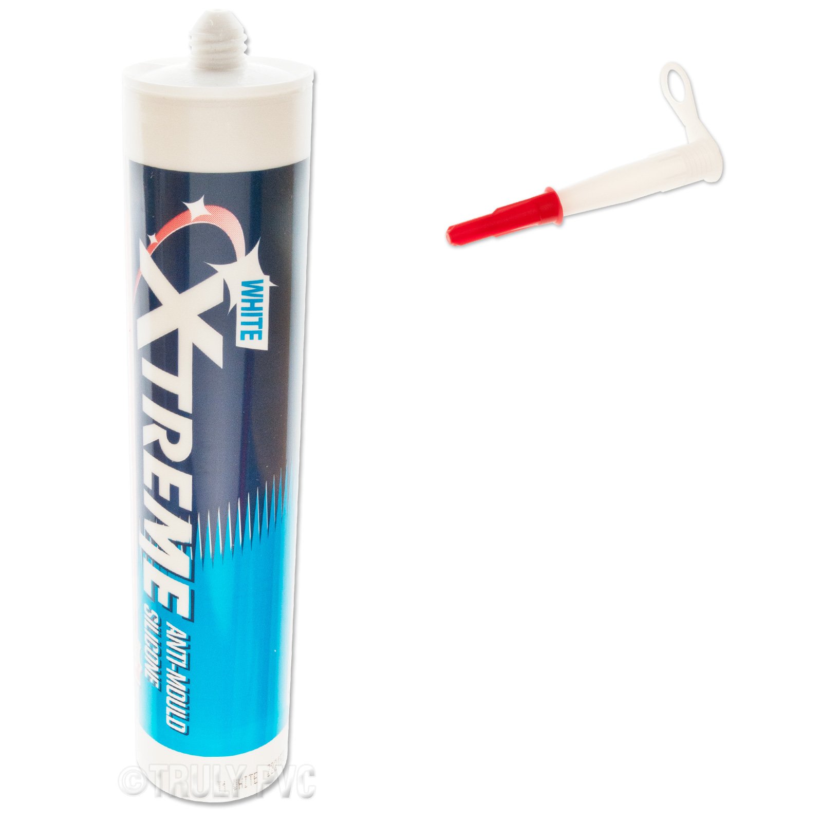 1 x White Bond-It Xtreme Silicone Sealant for bathrooms, kitchens, bath, wet room - Anti-Mould Silicone Premiere Range BDSANX