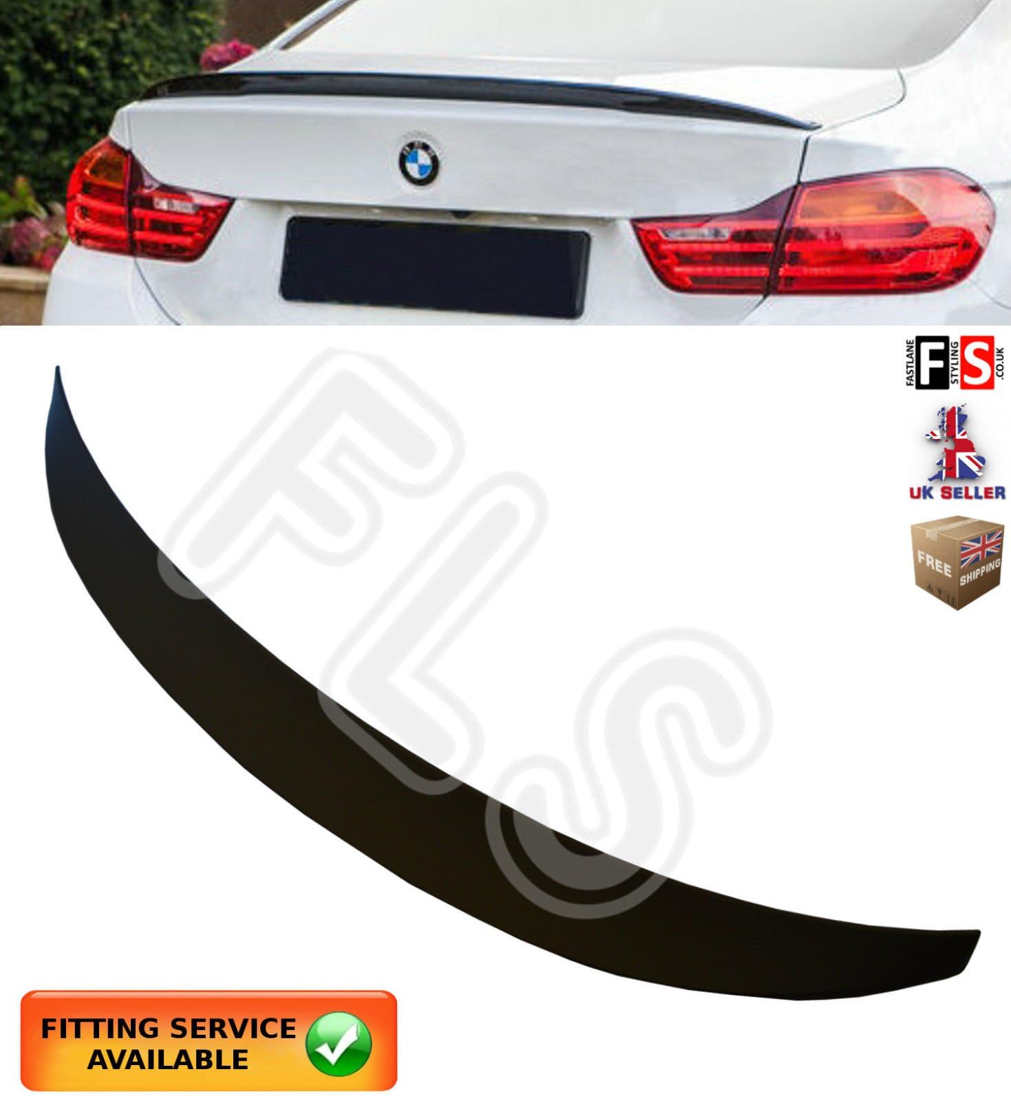 4 SERIES COUPE 14+ F32 M PERFORMANCE STYLE REAR BOOT SPOILER LID TRUNK LIP