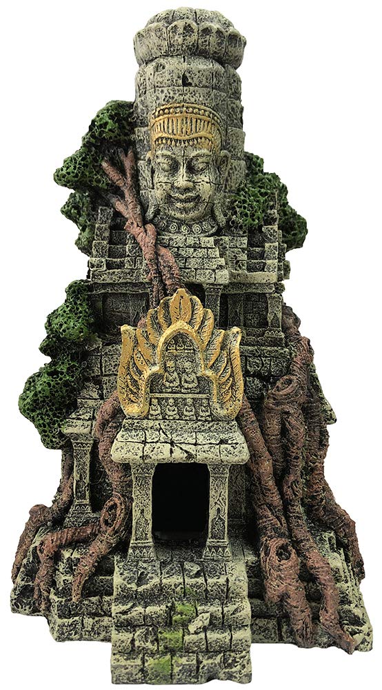 Photo 1 of SLOCME Aquarium Large Angkor Wat Buddha Statue Temple Decorations - Angkor Buddha Decor Fish Tank Large Statue Ornament