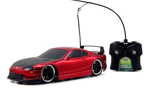 Jada Toys HyperChargers Toyota Supra Tuner/Exotic Remote Controlled Vehicle (1:16), Red