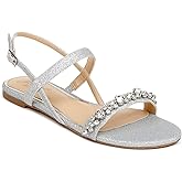 Jewel Badgley Mischka Osmond Crystal Flat Sandal