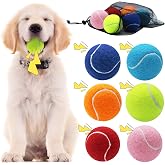 Swingers Squeaky Tennis Balls for Dog, 2.5 Inch Training Tennis Balls | Exercise Ball for Pet Dog with Mesh Carry Bag, Easy to Transport, For Interactive Play, Anxiety Relief
