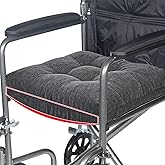 HAVARGO 18x16 Memory Foam Wheel Chair Cushions for Seniors, Dual-Layer Anti-Sagging Patent Design with Curved Bottom for Better Fit and Pressure Relief on Wheelchair Seats, Dark Grey