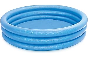 INTEX 58426EP Crystal Blue Inflatable Kiddie Pool, 58in x 13in, for Ages 2+