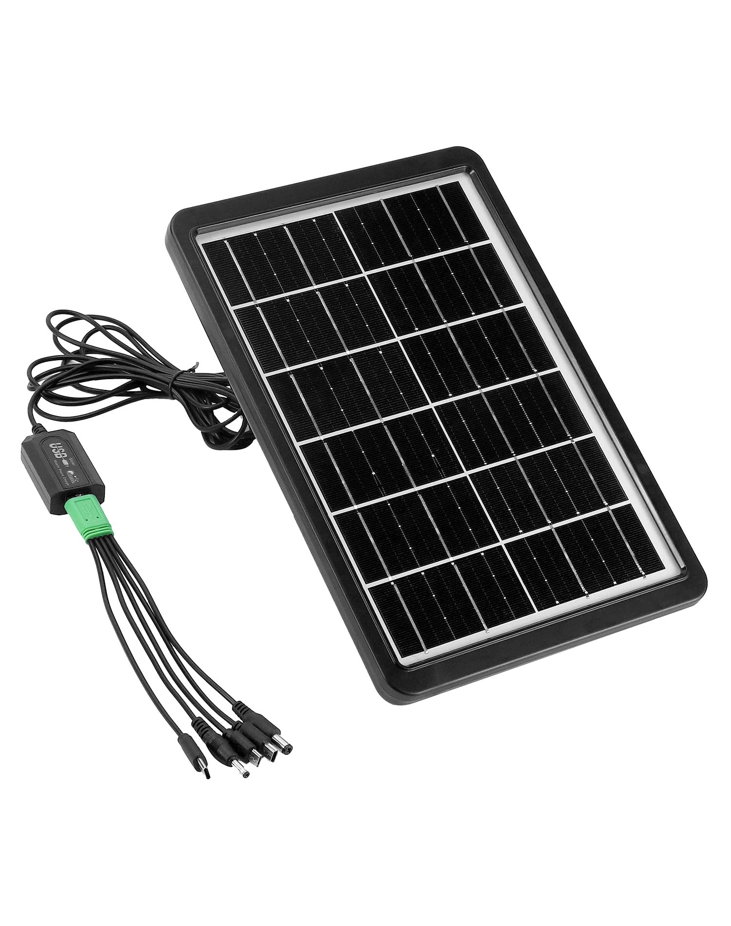 QWORK® Small Solar Panel Charger Portable USB Solar Panel, 6V 8W 1.6A, for Camping Hiking Outdoor Activities