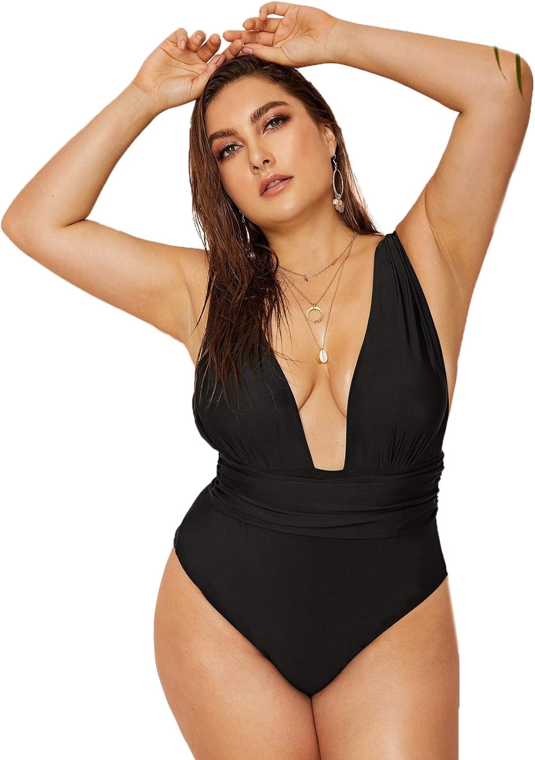 v neck bathing suits