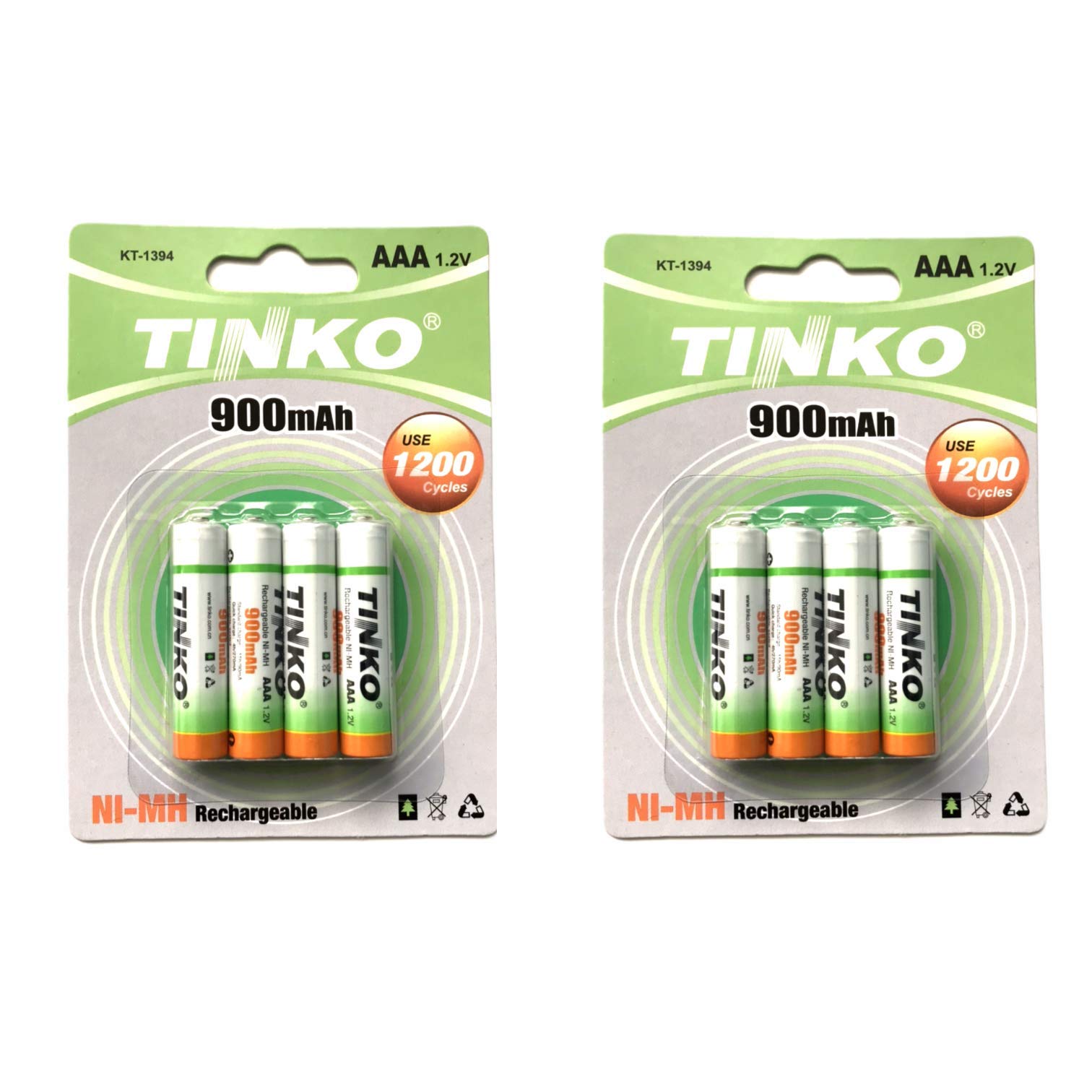 8 x AAA 900mAh 1.2v RECHARGEABLE NI-MH BATTERIES FOR CORDLESS PHONE/SOLAR LIGHTS