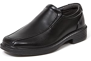Deer Stags Boys' Greenpoint Jr Slip On Youth Dress Shoes Loafers for Church, Formal, School Uniform / Black / 1 Little Kid / Medium