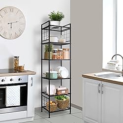 GIOTORENT 6-Wire Standing Storage Shelf, Metal