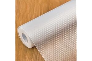 Oyiqar Shelf Liner, Non-Adhesive Cabinet Liner, 17.5 in x 20 FT Washable, Waterproof and Non-Slip Liners for Kitchen Drawers,