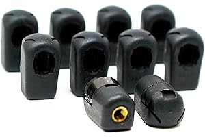 REDLINE TUNING Gas Strut End Fittings for 10mm Ball-Stud (10 Pack) - Large Black M6 Female Thread Brass insert - Gas Spring Strut Lift Support Sockets RT-60-00008 (10)
