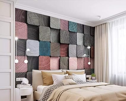 336x238cm Carta Da Parati 3d Murale Cubo Di Grano Di