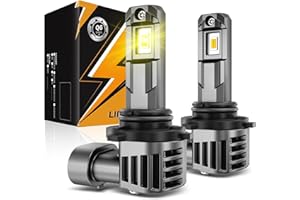 Auxbeam 2025 9006 Fog Lights, 3000K Golden Yellow, 12000LM Super Bright 600% Brighter, Enhanced Visibility for Fog & Off-Road, Plug and Play, Pack of 2