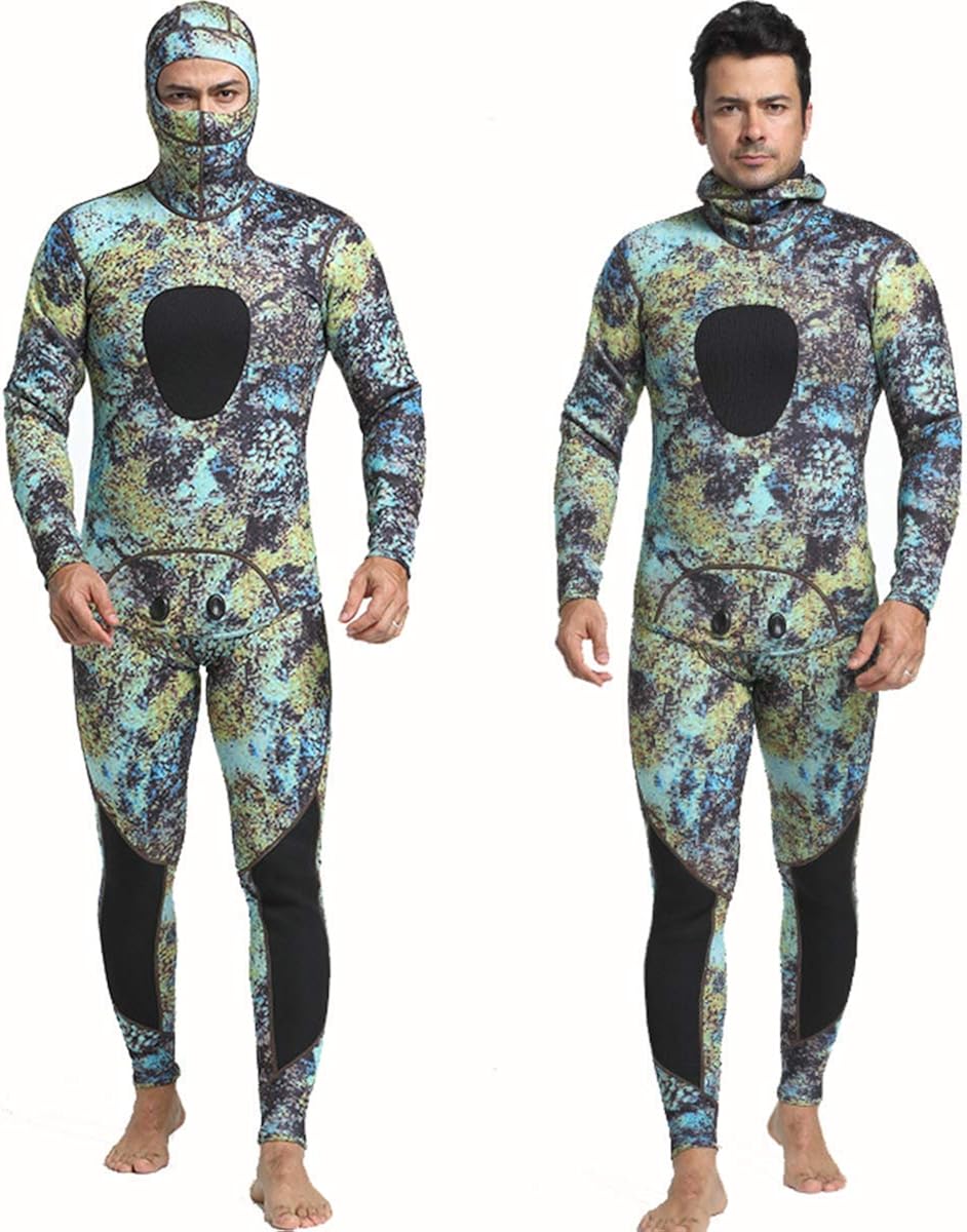 Movigor Wetsuits Mens 3MM Camouflage Neoprene Scuba Diving 2Pieces