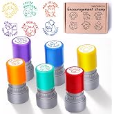 6-Piece Set of Teacher Stamps - Encouraging Animal Grading for Classroom Teacher Stamps for Grading Teacher Stamp Self Inking Stamp Behavior Stamps