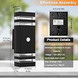 CELAVY Motion Sensor Outdoor Light IP65 GU10 Black Wall Lamp view 6