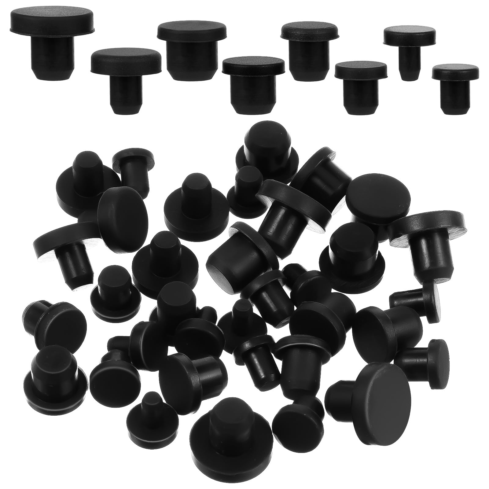 JJUNW 80 Pcs Silicone Rubber Hole Plug, 8 Sizes