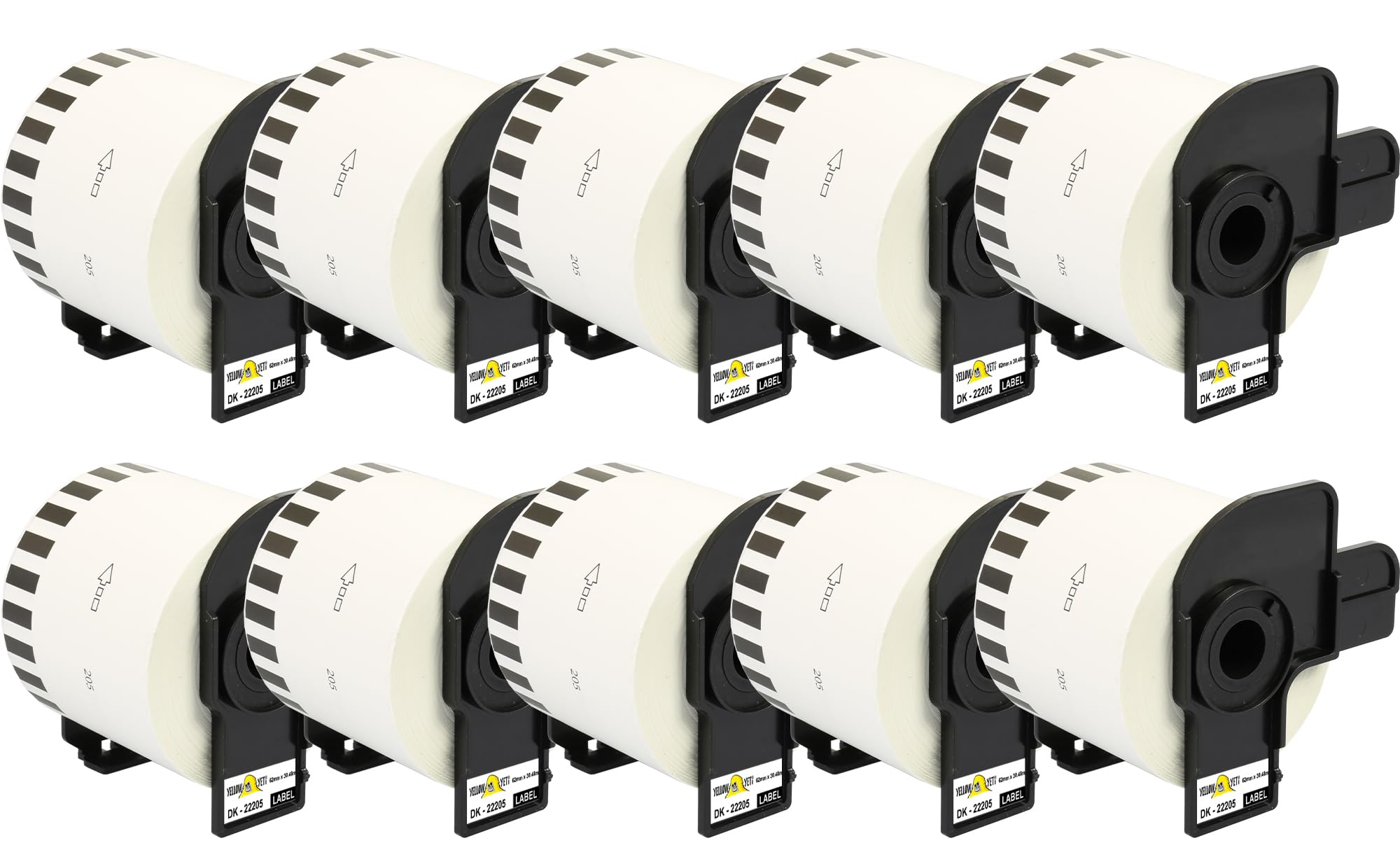DK-22205 Continuous Label Roll 62mm x 30.48m Compatible with Brother QL Label Printers QL-500/700/800/1050(10pcs)