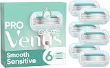 Gillette Venus Pro Smooth Sensitive Razor Blade Refills Pack of 6 5 Blade System view 1