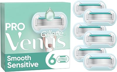 Gillette Venus Pro Smooth Sensitive Razor Blade Refills Pack of 6 5 Blade System