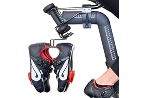 TrubliFit Deluxe Metal Shoe Hangers for Peloton Bike, Black, 2-Pack, Stainless Steel