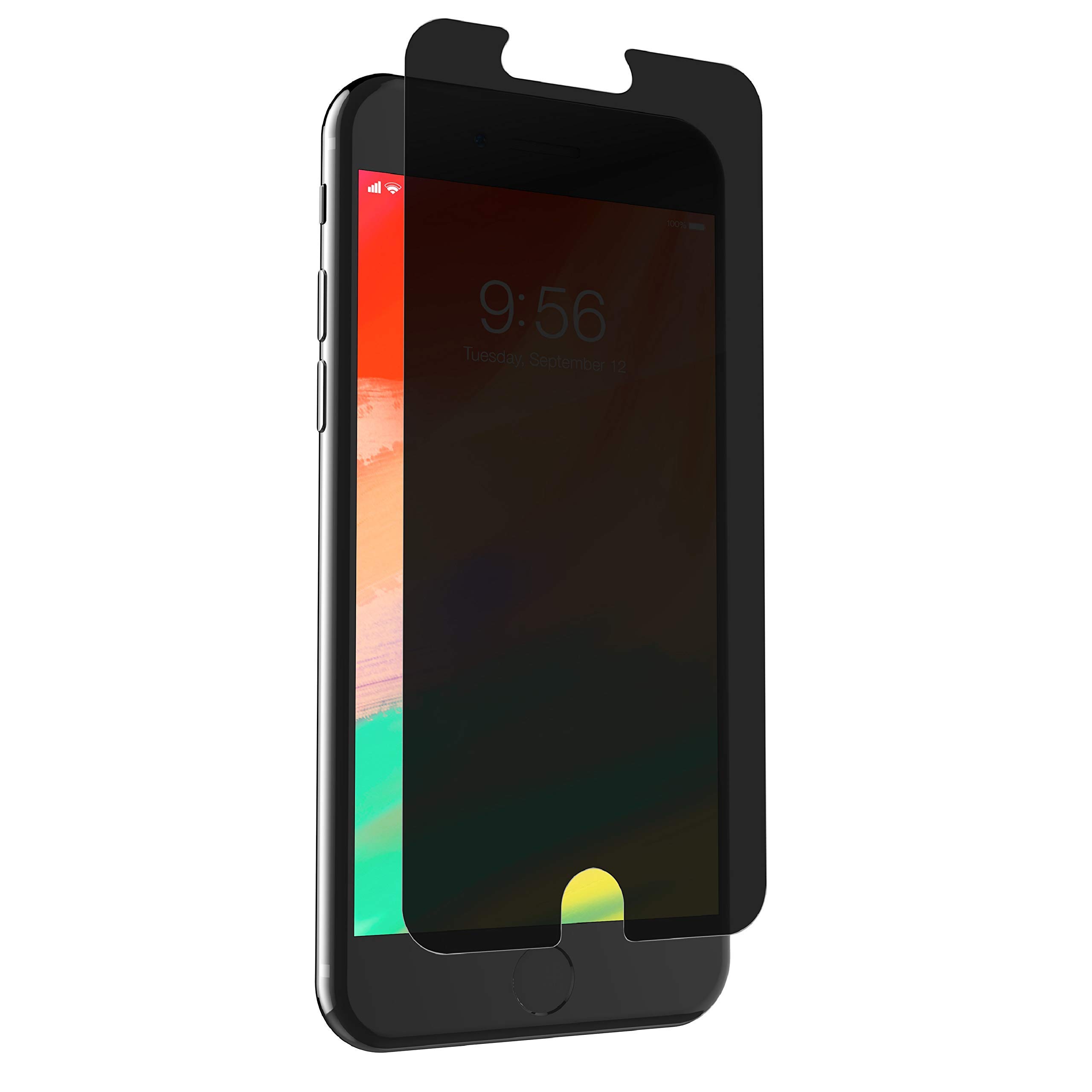 ZAGG InvisibleShield Glass+ Privacy Screen Protection for iPhone 6 Plus/6S Plus/7 Plus/8 Plus