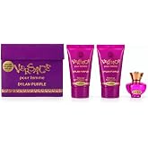 Versace Dylan Purple for Women 3 Piece Set Includes: 0.17 oz Eau de Parfum + 0.8 oz Perfumed Bath Shower Gel + 0.8 oz Perfumed Body Lotion