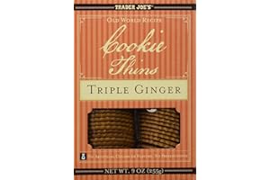 Trader Joe's Cookie Thins Triple Ginger 9 oz (pack of 3)