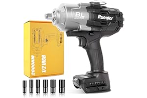 RUEQIOR Cordless Impact Wrench 1/2" for Dewalt 20V Battery, Impact Wrench 1700FT-LBS(2300N.m) High Torque Brushless Electric Impact, with 4 Modes Power Impact Driver for Car, Truck, Mower (No Battery)