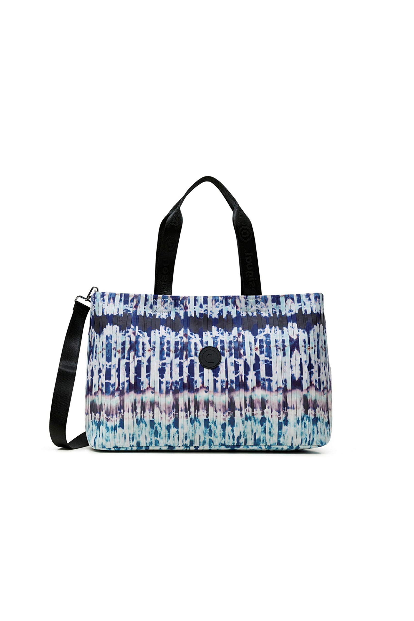Desigual Duffle Bag Pleats Blue Tie Dye Gym Bag SS21 RRP£74 Style 21SQXW10