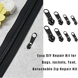 JOYVOX 8Pcs Zipper Pull Replacement Set - Durable Zinc Alloy Repair Kit view 7