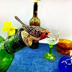 Wine Aerator Pourer, Enamel Glaze Colorful Bird