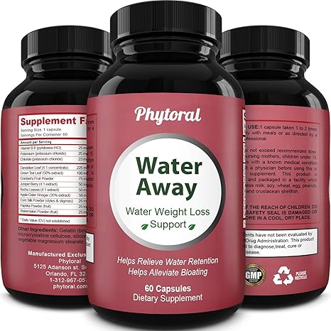 Premium Water Pills Diuretic Natural Pure Dietary Supplement For Water Retention Relief Weight Loss Detox Cleanse For Men Women With Vitamin B 6